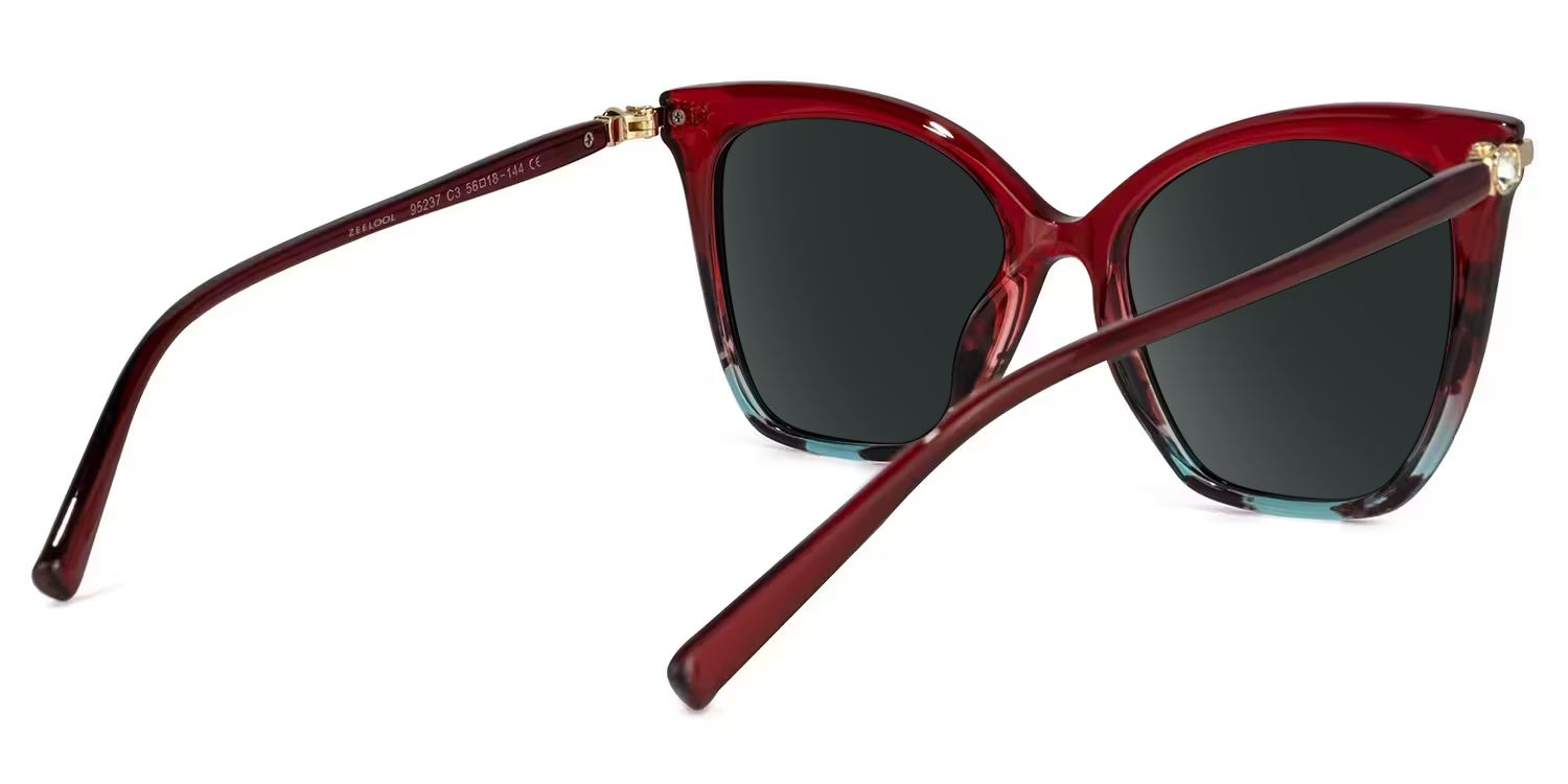 Lamar Tr90 Red Frame Sunglasses | ZEELOOL3
