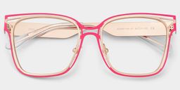 Dacarine Pink Gold Square Glasses2
