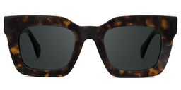 Keisa Tortoise Rectangle Sunglasses0