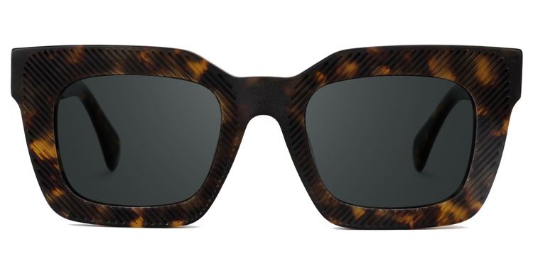 Keisa Tortoise Rectangle Sunglasses