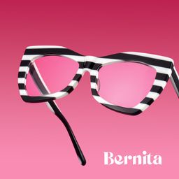 Bernita Black-White Geometric Glasses0