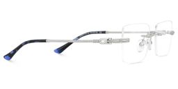 Peavy Silver Rectangle Glasses5