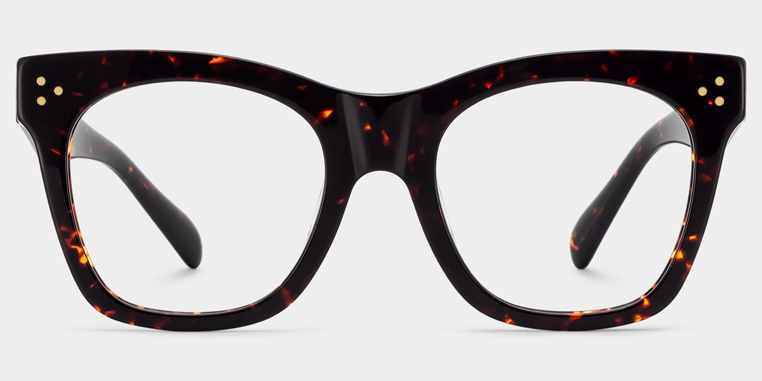 Gordon Rectangle Tortoise Frame Glasses | Zeelool0