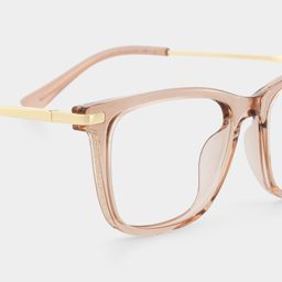 Selena Beige Rectangle Glasses5