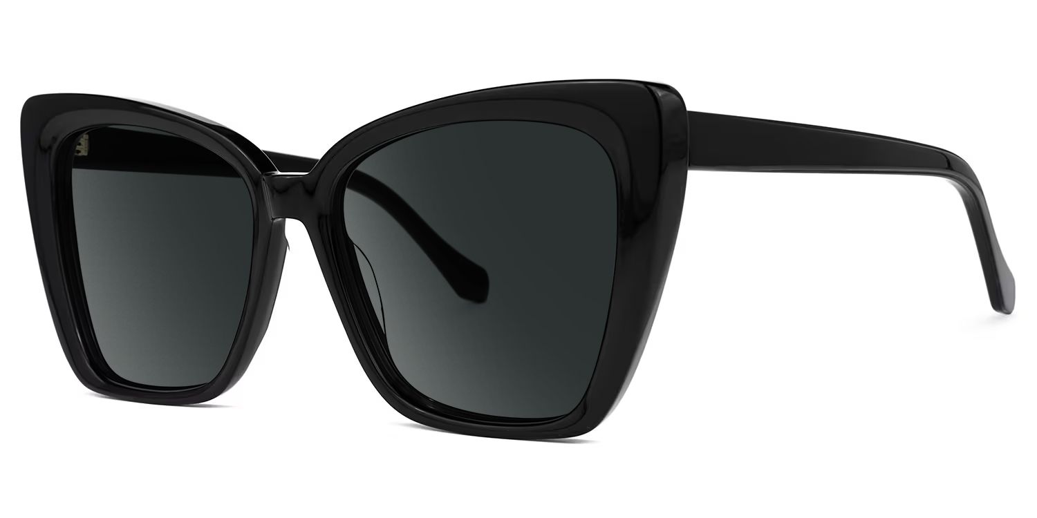Shanell Acetate Black Butterfly Frame Sunglasses | ZEELOOL1