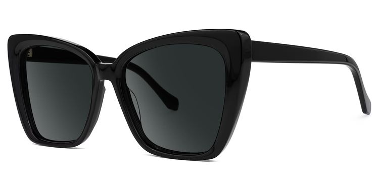 Shanell Black Butterfly Sunglasses