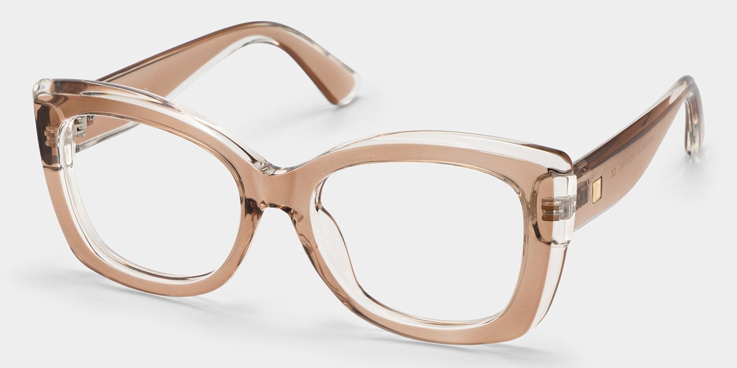 Rosie Thick Brown and Clear Butterfly Frames Glasses | ZEELOOL3