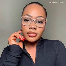 Shine Gold White Square Glasses7