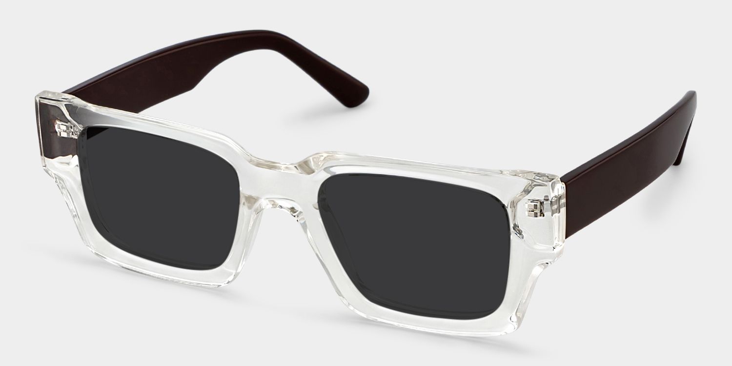 Garza Clear Rectangle Polarized Sunglasses for Driving | ZEELOOL2