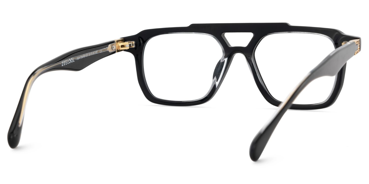 Mercurio Eyeglasses in Aviator Black Frame | Zeelool5
