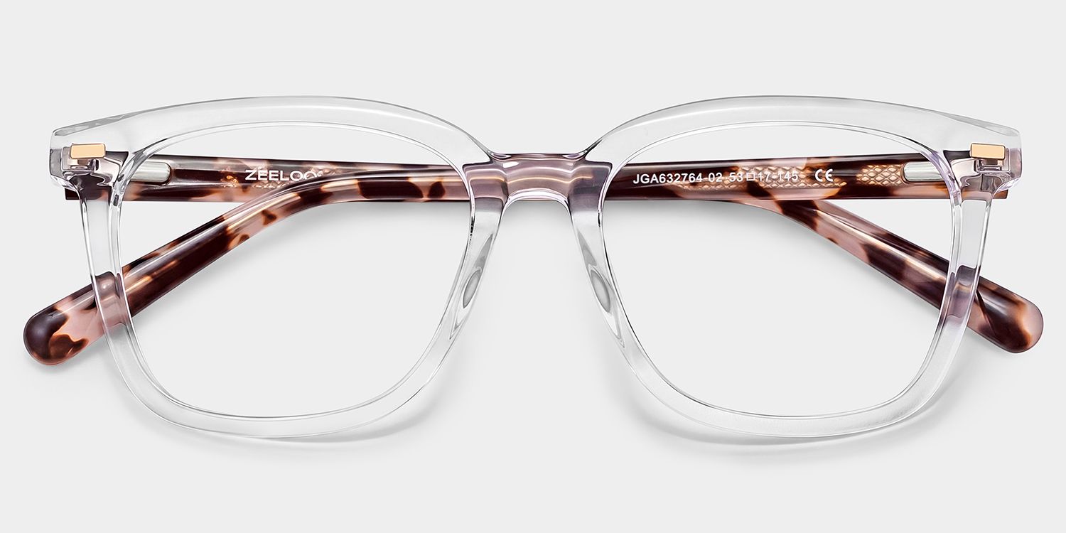 Lana Clear Square Acetate Frame Glasses for Women | ZEELOOL1