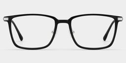 Ivonne Black Rectangle Glasses0