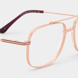 Poppy Rose Gold Aviator Glasses5
