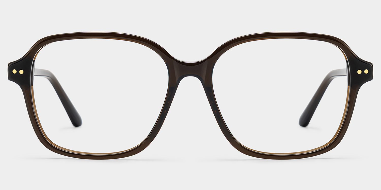 Clementine Chocolate Brown Square Glasses | ZEELOOL1