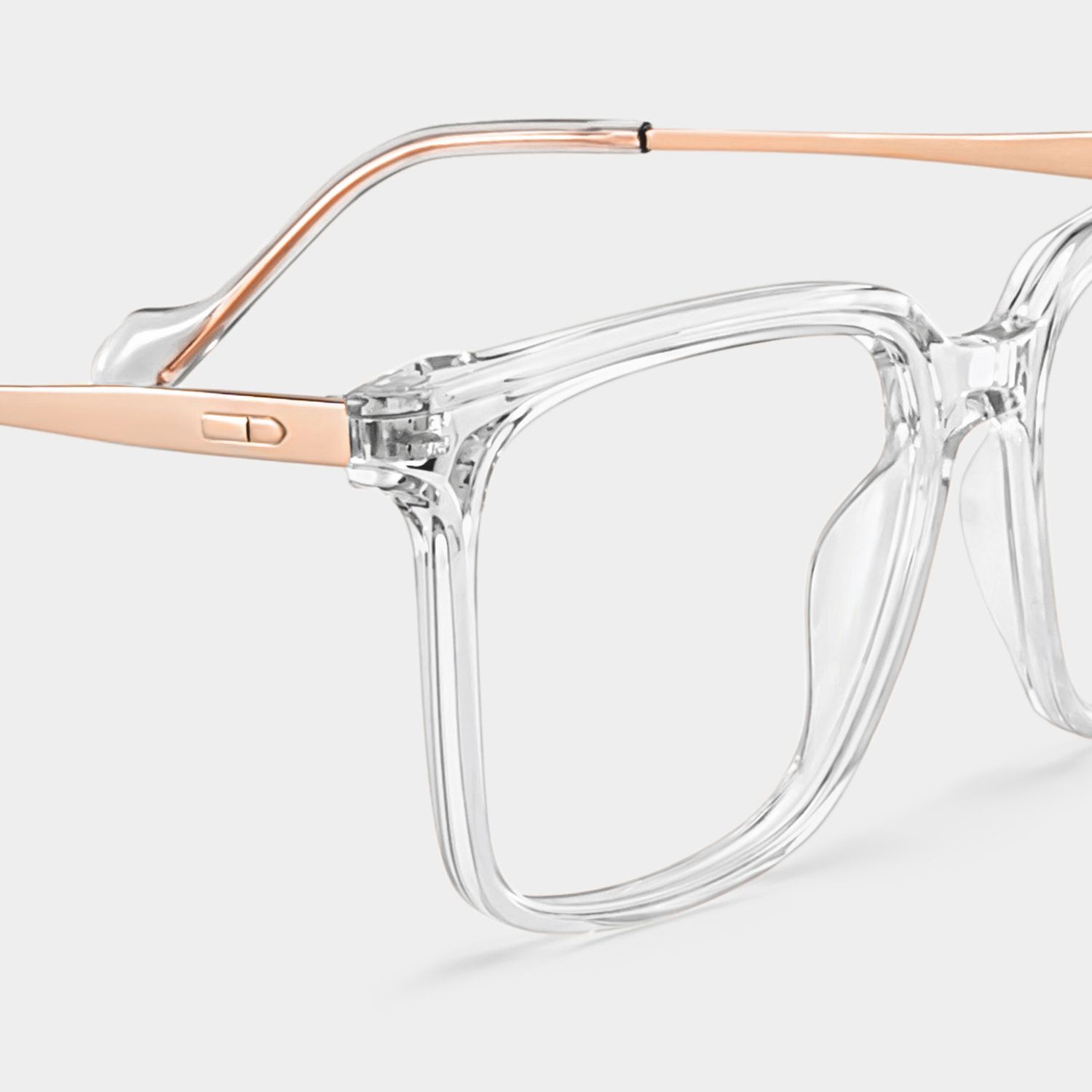 Thin Clear Frame Glasses With Square Shape4