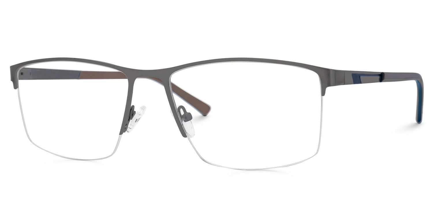 Graniela Eyeglasses in Rectangle Gray Frame | Zeelool1