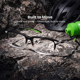 Orion Black Rectangle Glasses0