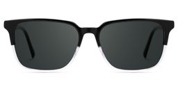 Barnhill Black-Clear Square Sunglasses0