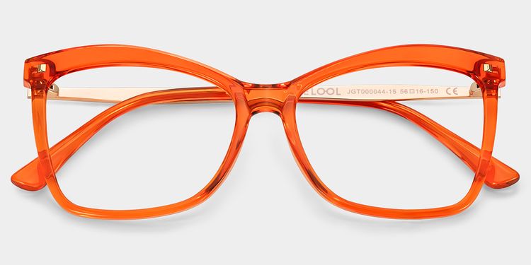 Isaebella Orange Butterfly Glasses