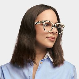 Kerri Cow Print Square Glasses1