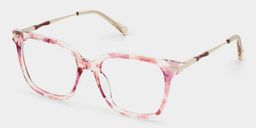 Jacqui Pink Tortoise Square Glasses2