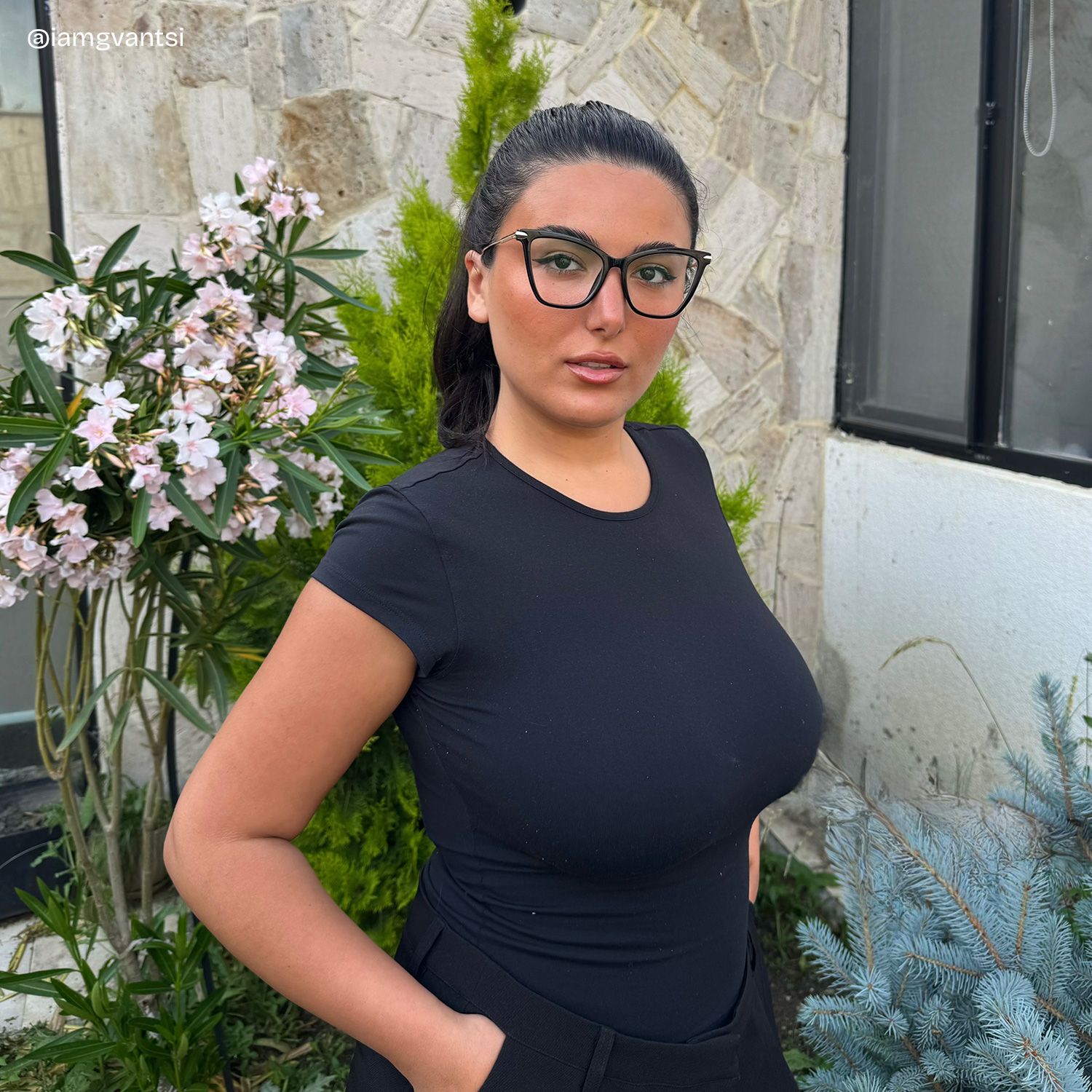 Hilary Butterfly Black Eyeglasses with Oversized Frames | ZEELOOL6