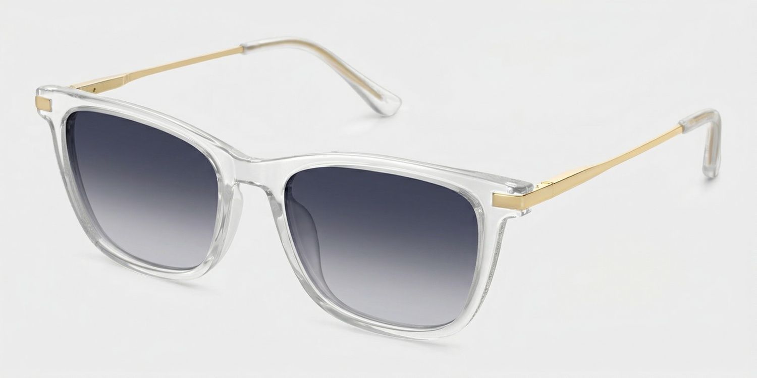 Selena Rectangle Style Clear Frame Sunglasses | ZEELOOL2
