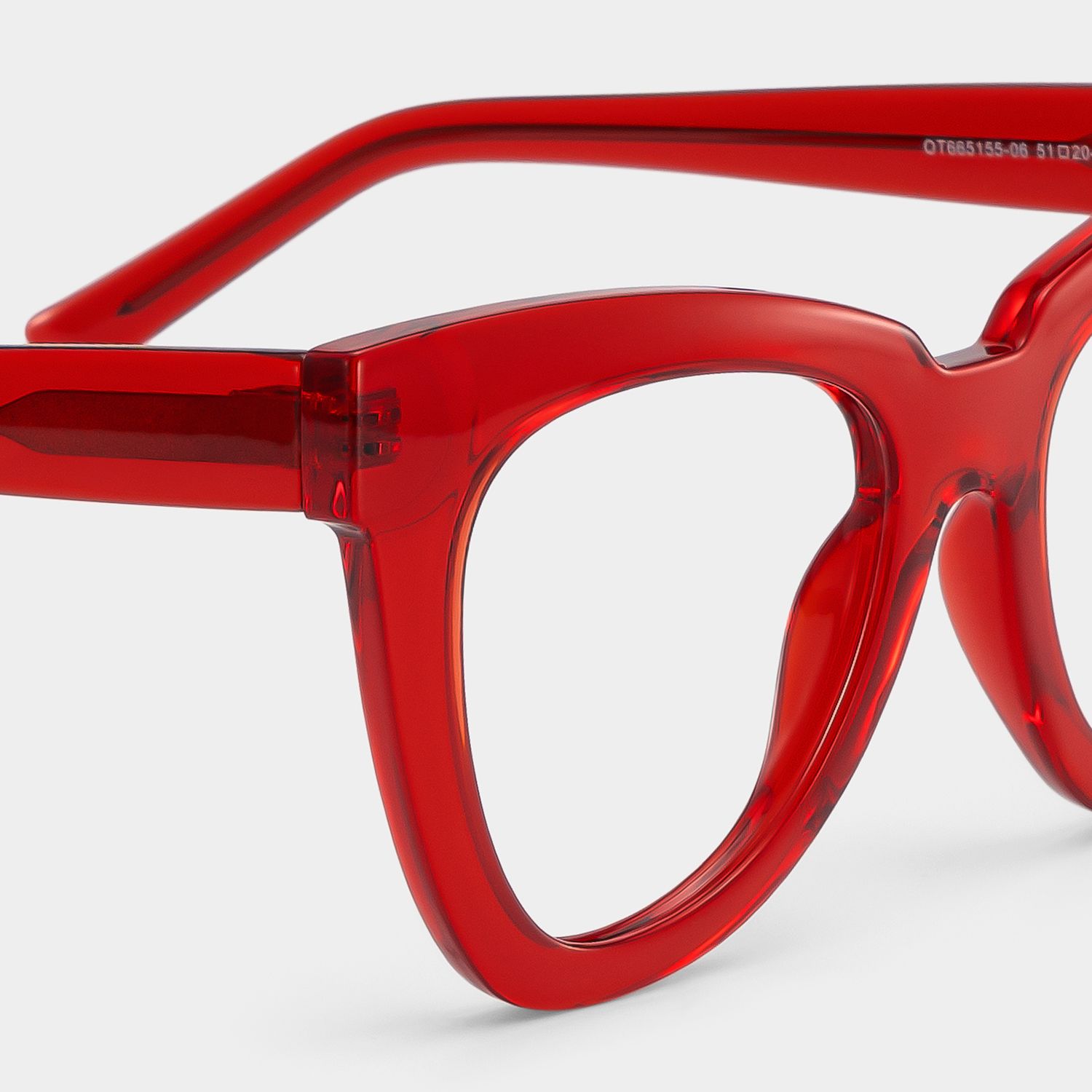 Yaser Cat-eye Red Eyeglasses and Acetate Frames | ZEELOOL5