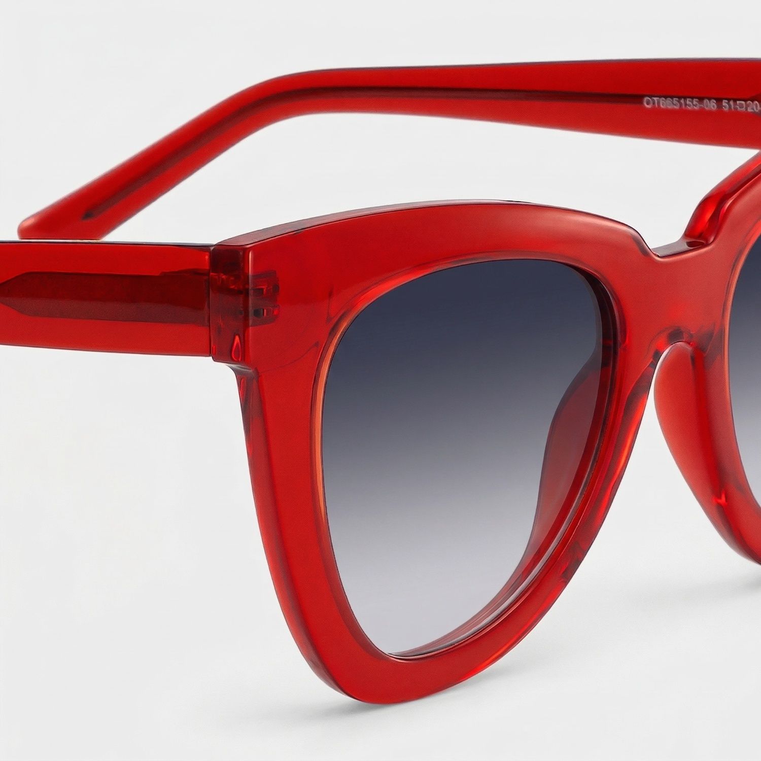 Yaser Cat Eye Style Red Frame Sunglasses | ZEELOOL4