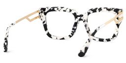 Lidia Cow Print Square Glasses4