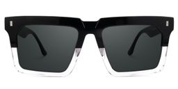Moreland Two-Tone Rectangle Sunglasses2