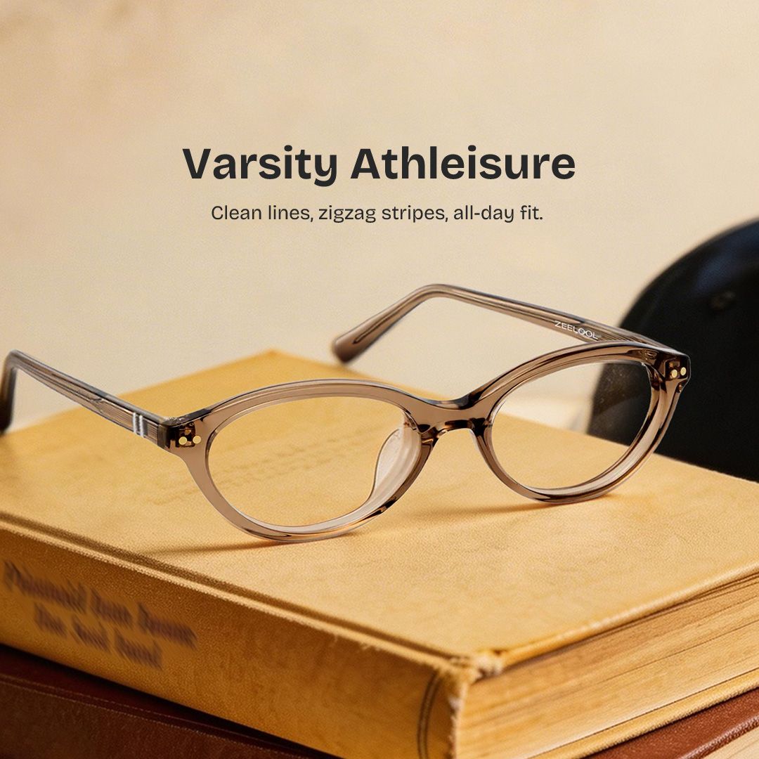 Ashby Brown Narrow Oval-Frame Glasses | Effortless Varsity0