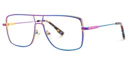 Bowdry Iridescent Aviator Glasses3