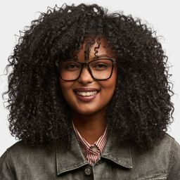 Tricee Black Square Glasses0