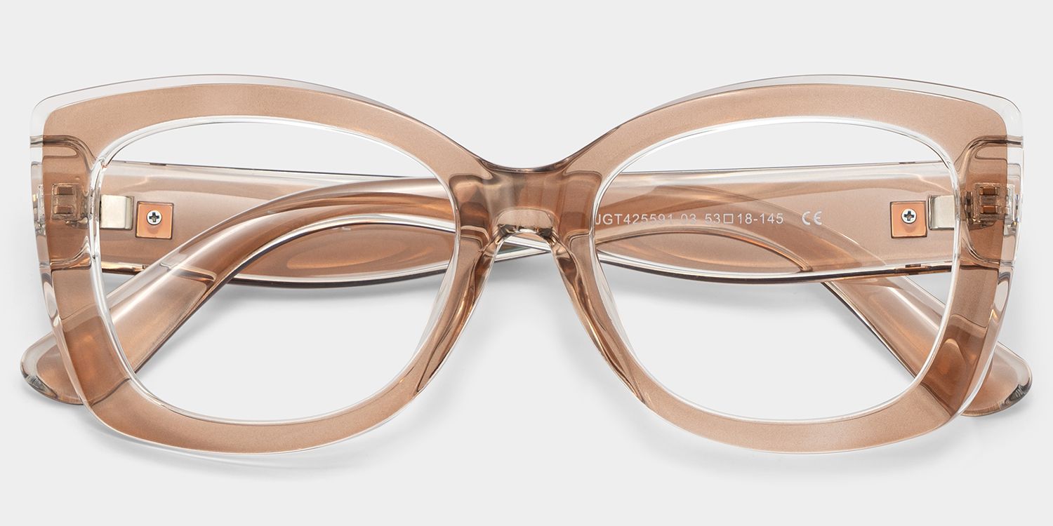 Rosie Thick Brown and Clear Butterfly Frames Glasses | ZEELOOL2