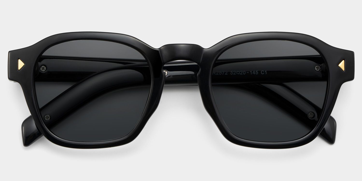 Leilani Tr90 Black Rectangle Frame Sunglasses | ZEELOOL1
