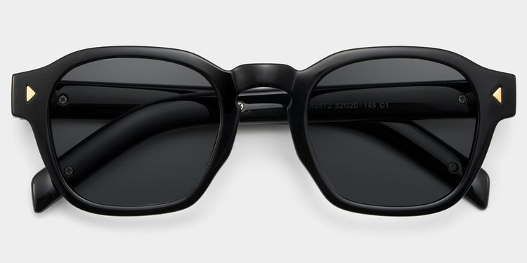 Leilani Black Rectangle Sunglasses