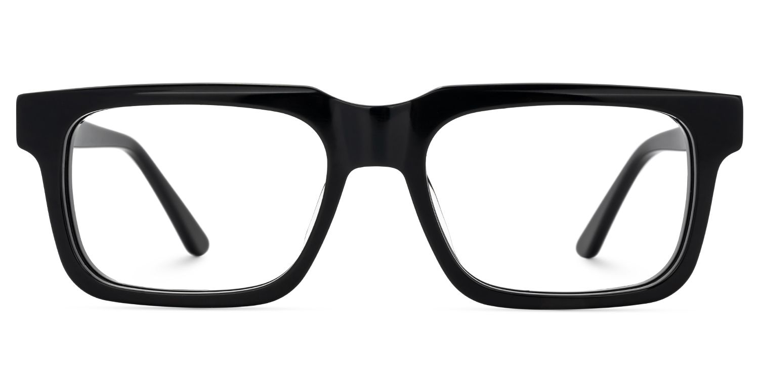 Larsen Black Rectangle Glasses Frames For Men | Zeelool1