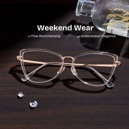 Sloane Clear Cat eye Glasses0
