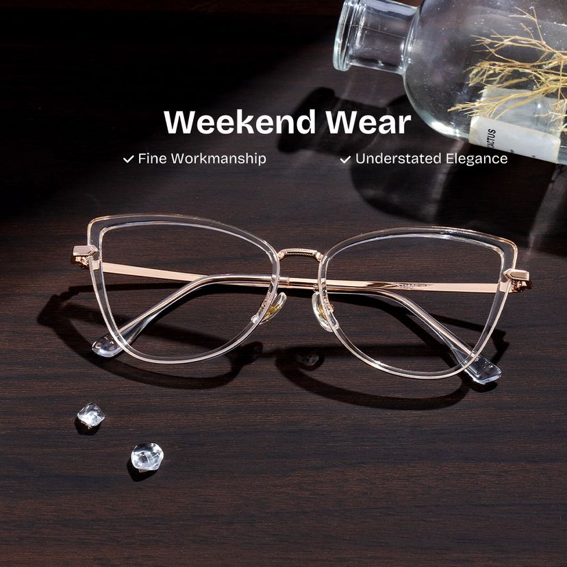 Sloane Clear Cat eye Glasses