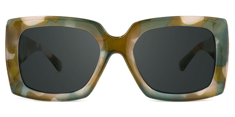 Yael Olive Square Sunglasses