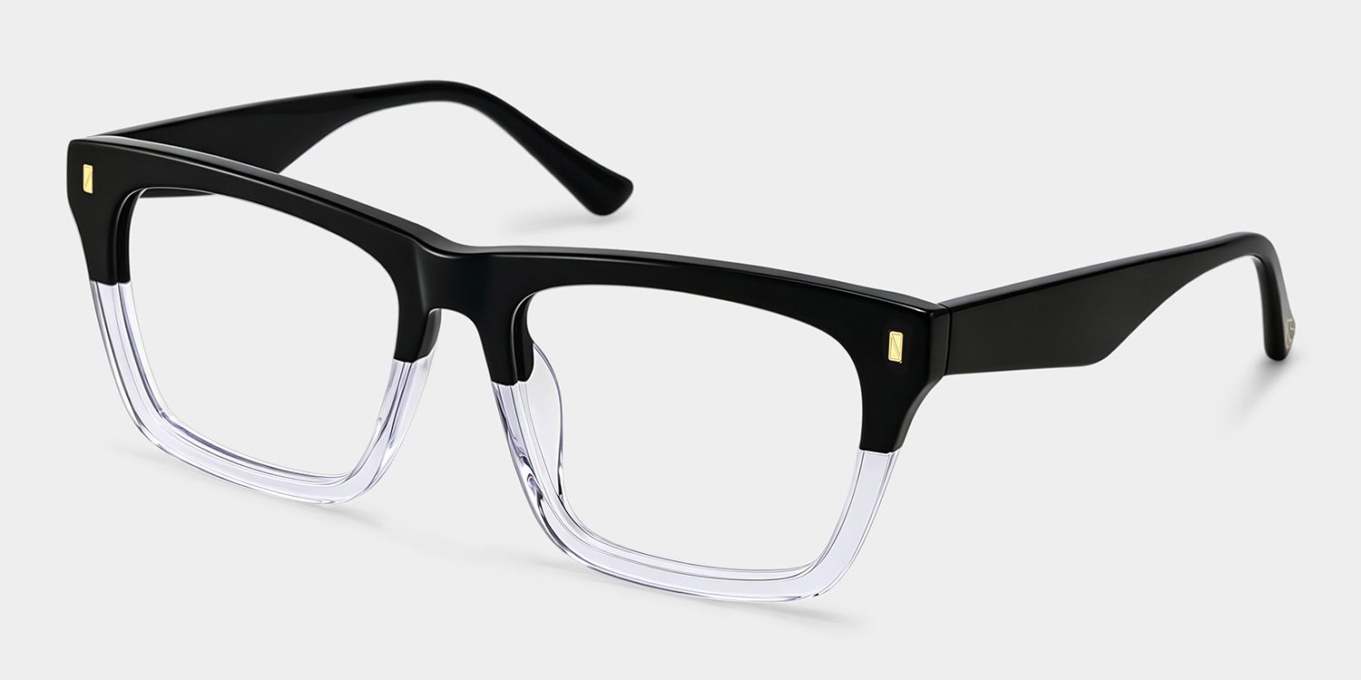 Rectangular Spectacle Frames with Brown Blue Color4
