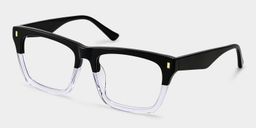Brookins Black Clear Rectangle Glasses4