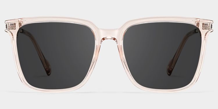 Zeyna Beige Square Sunglasses