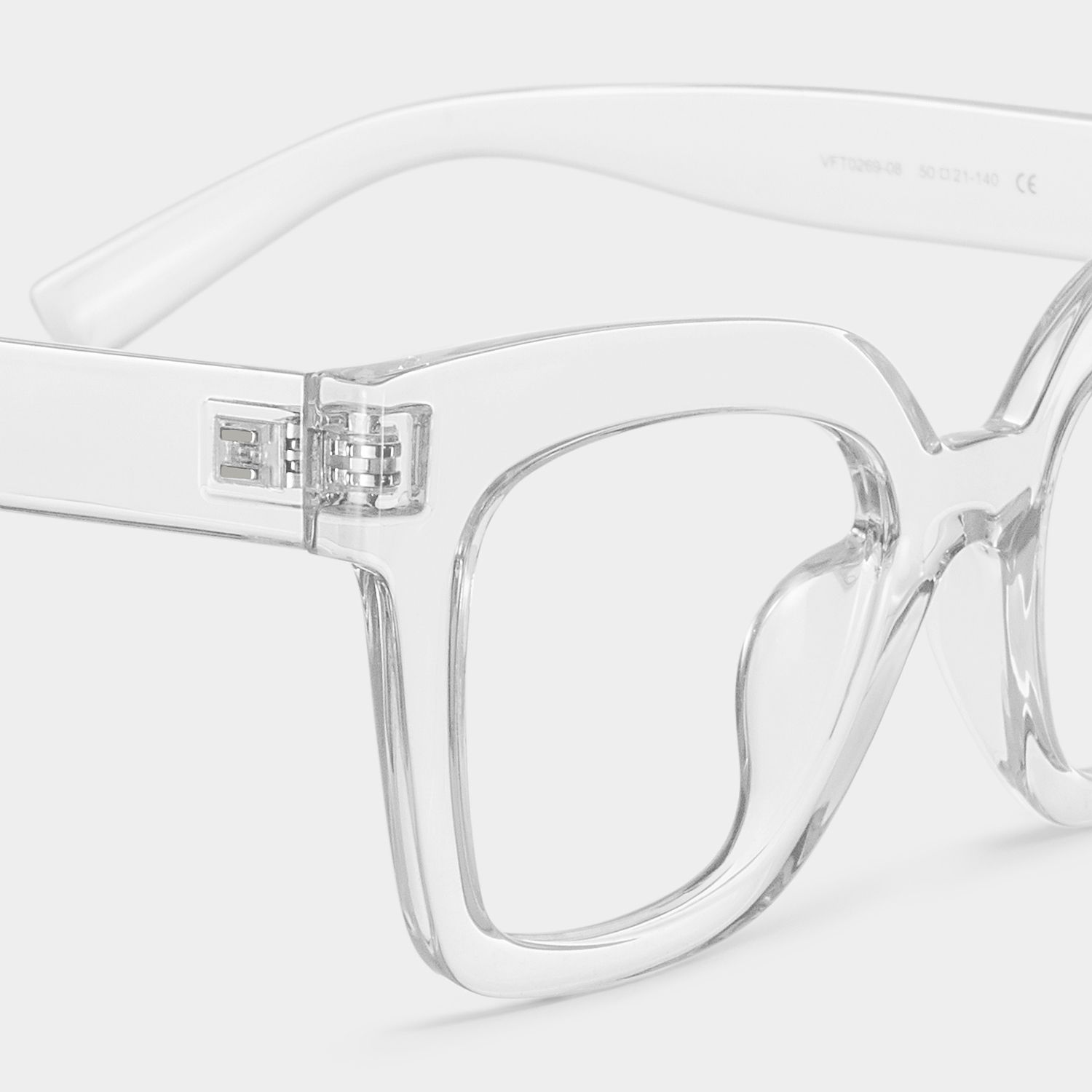 Malcolm Square Clear TR90 Frame Glasses | Zeelool4