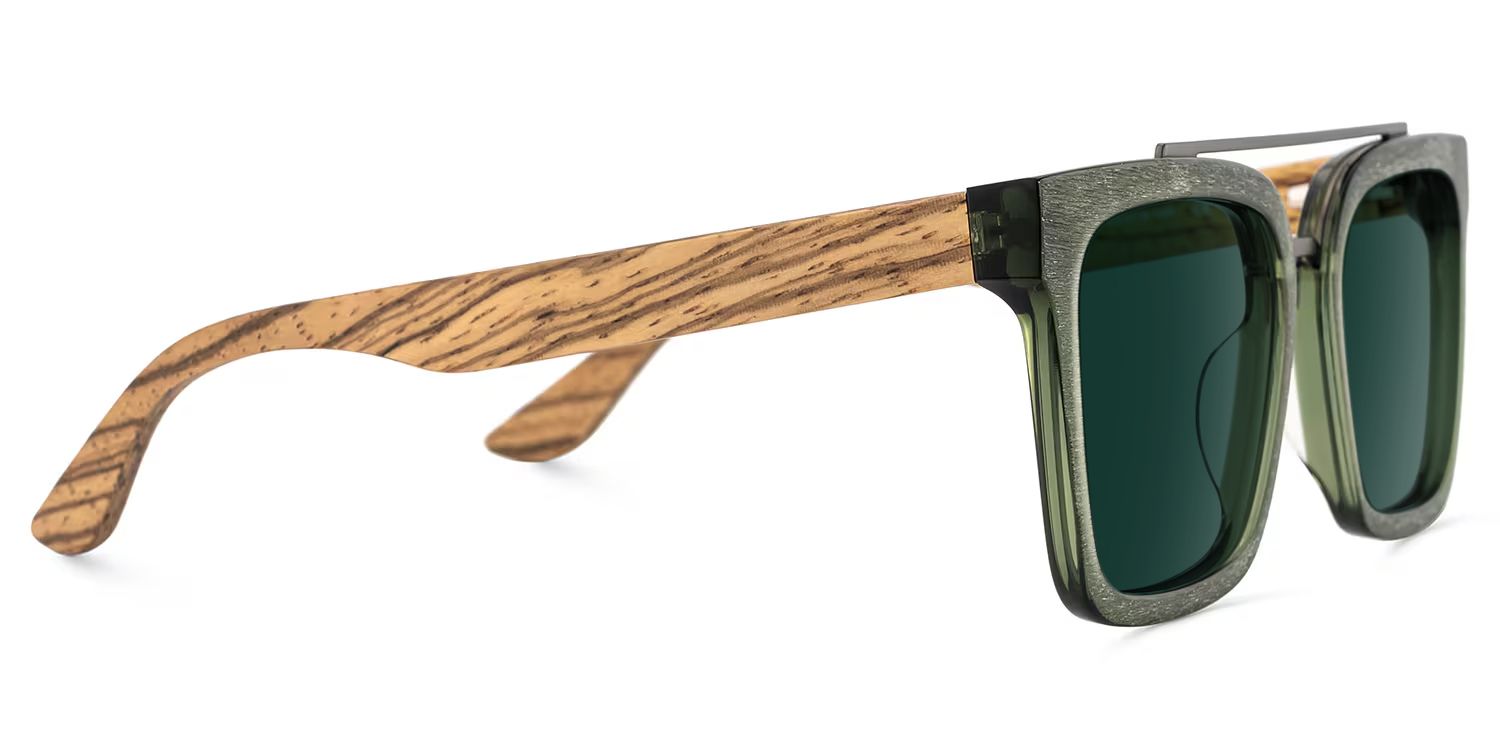 Pascal Aviator Green Sunglasses for Women & Men | ZEELOOL3
