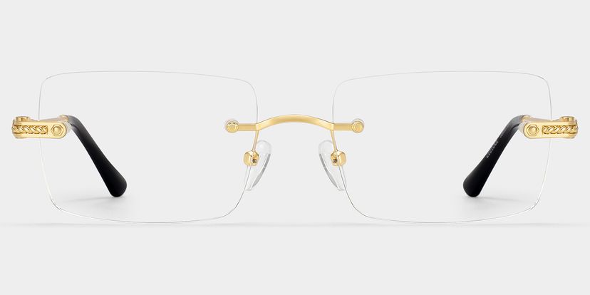 Peavy Gold Rectangle Glasses