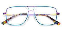 Bowdry Iridescent Aviator Glasses2