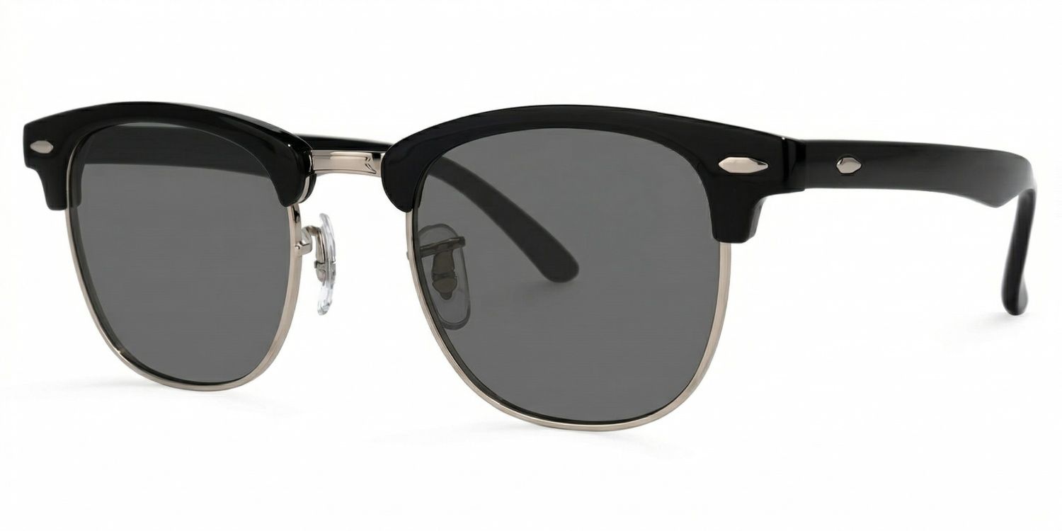 Hacker Browline Black Prescription Sunglasses | ZEELOOL1