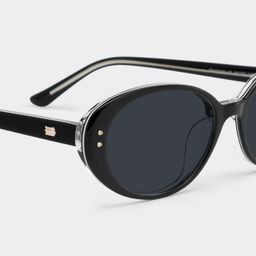 Lennon Black Oval Sunglasses5